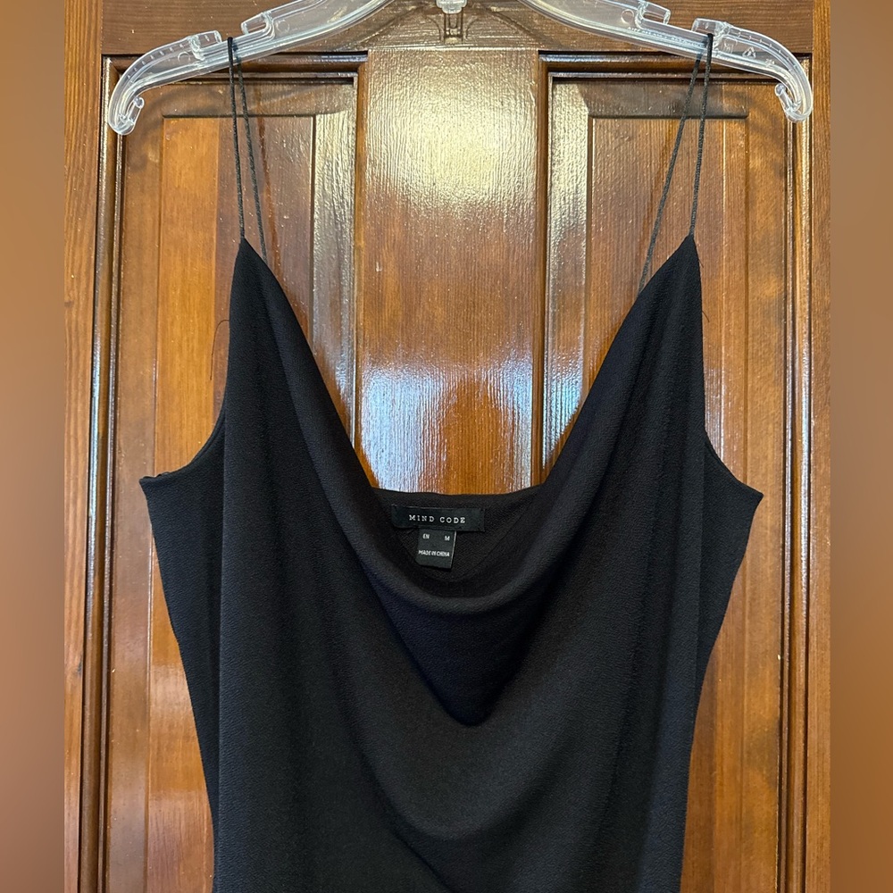 Mind Code Black Spaghetti Strap Dress - image 2